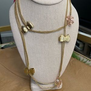 Vintage Betsey Johnson Bow & Chain Necklace